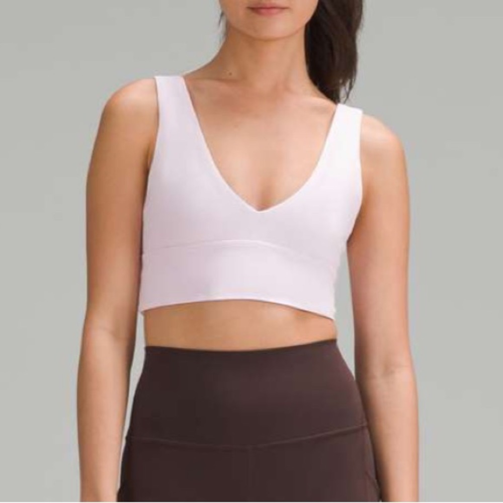$58 Lululemon Align V-Neck Bra *Light Support, A/B Cup Meadowsweet Pink